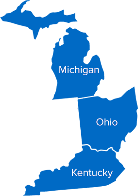 Buckeye education regions - Michigan, Ohio, and Kentucky